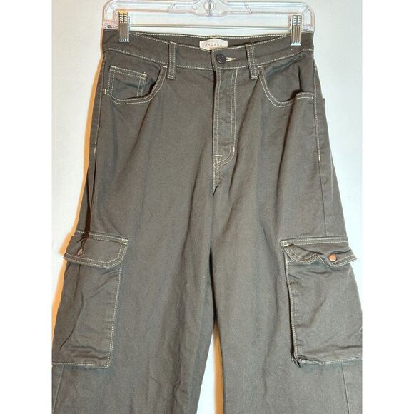 PacSun Green Low Rise Extreme Baggy Cargo Pants Size 26 - Picture 6 of 16